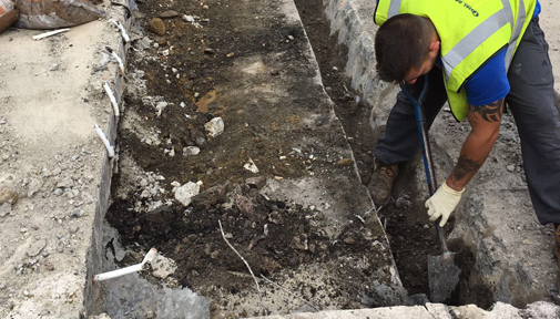 Excavations and repairs of existing drainage