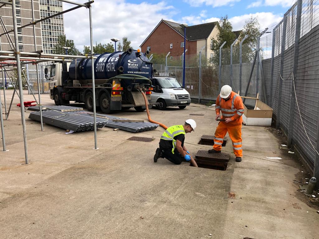 Tanker with operatives carrying out commercial tanker services